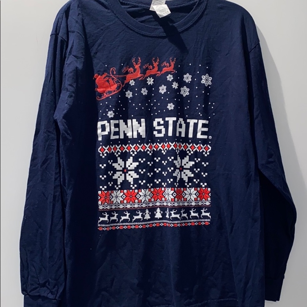 Unisex Large penn state Christmas long sleeve